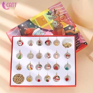 [CATT] 22pcs Christmas Pendant Charm Advent Calendar Handmade for Kids Teens Gifts