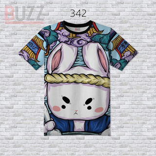 [S-4XL] เสื้อยืดแฟชั่น พิมพ์ลาย หน้า-หลัง ใส่ได้ทั้ง ชาย หญิง สาวอวบ อ้วน บิ๊กไซส์ BUZZ-342