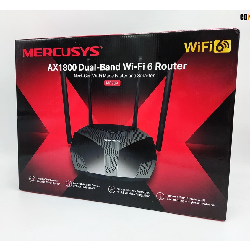 ภาพสินค้าเร้าเตอร์แรงๆ ราคาถูก MERCUSYS (MR70X) COMERS AX1800 Dual-Band WiFi 6 Router 1y. จากร้าน hardware_corner บน Shopee ภาพที่ 7