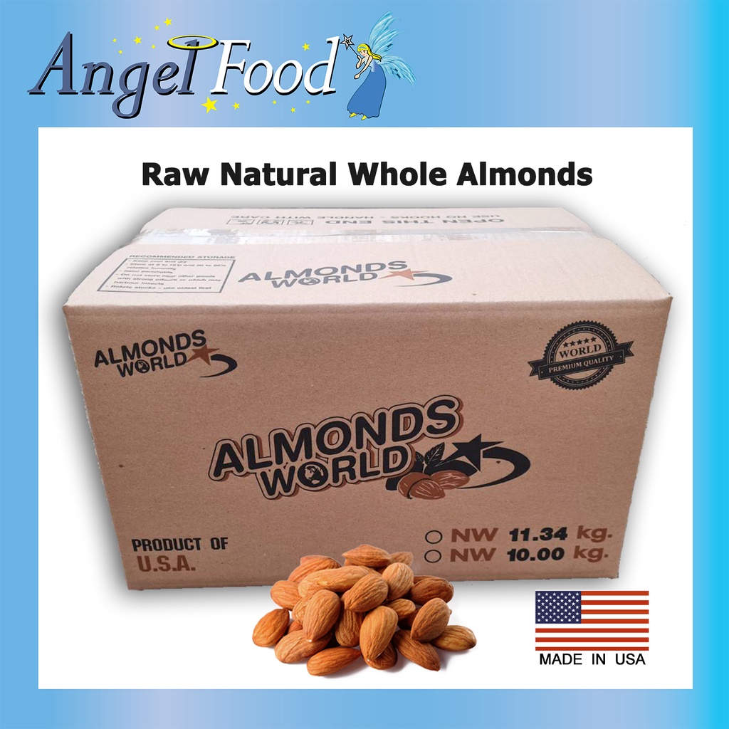 อัลมอนด์เม็ดดิบ-แบรนด์-almonds-world-ยกลัง-ขนาด-11-34-kg-เม็ดสวย-เต็มเม็ด-คัดพิเศษ-นำเข้าจาก-usa
