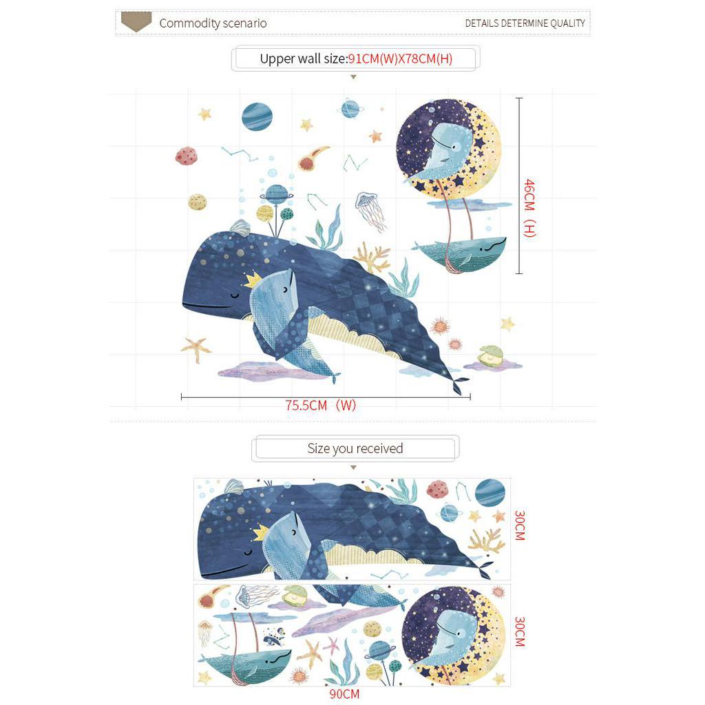 zooyoo-สติกเกอร์ติดผนัง-ลายทะเลปลาวาฬ-ของตกแต่งห้อง-สติ๊กเกอร์แปะผนัง