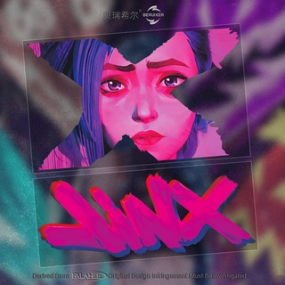 Lol Runaway Loli jinx jinx Graffiti สติกเกอร์ตัวอักษรไฟฟ้า รถจักรยานยนต์ สะท้อนแสง สติกเกอร์ตกแต่ง อินเทรนด์ สติกเกอร์รถมอเตอร์ไซค์ สติกเกอร์รถ