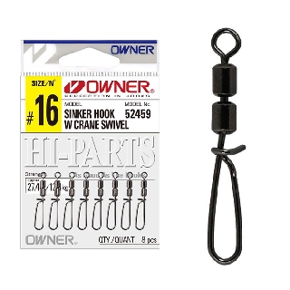 ภาพหน้าปกสินค้าลูกหมุนกิ๊ป OWNER SINKER HOOK W CRANE SWIVEL ที่เกี่ยวข้อง