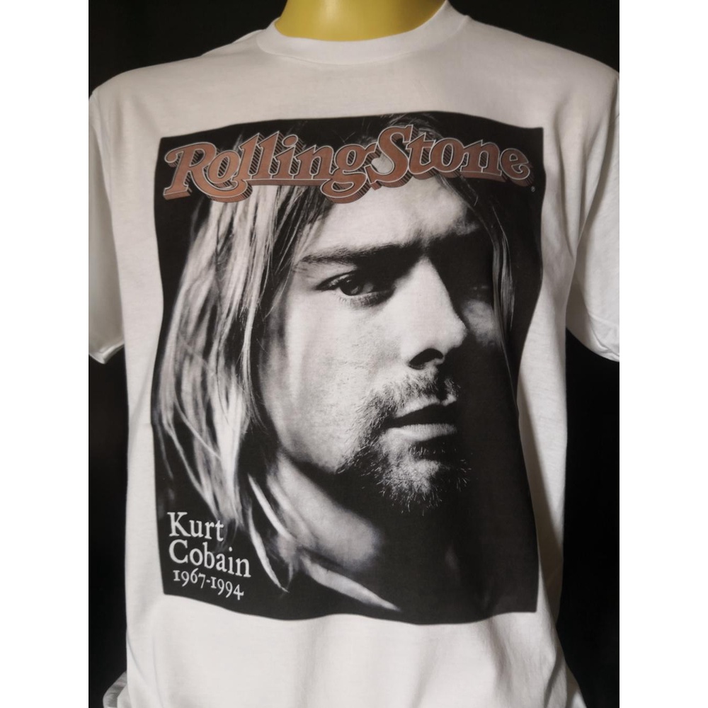 เสื้อยืดพิมพ์ลายเสื้อวงนำเข้า-rolling-stone-magazine-kurt-cobain-cover-nirvana-grunge-rip-1967-1994-style-vintage-t-shir