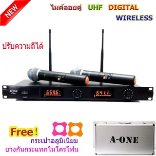 ไมค์โครโฟน UHF Wireless Microphone ชุดไมค์ลอยคู่  A-888A NEW