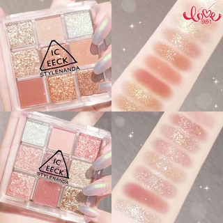 ภาพหน้าปกสินค้าอายแชโดว์เก้าสีอายแชโดว์แบบพกพากันน้ำประกายแวววาว   Nine colors eyeshadow sparkling waterproof portable eyeshadow palette ที่เกี่ยวข้อง