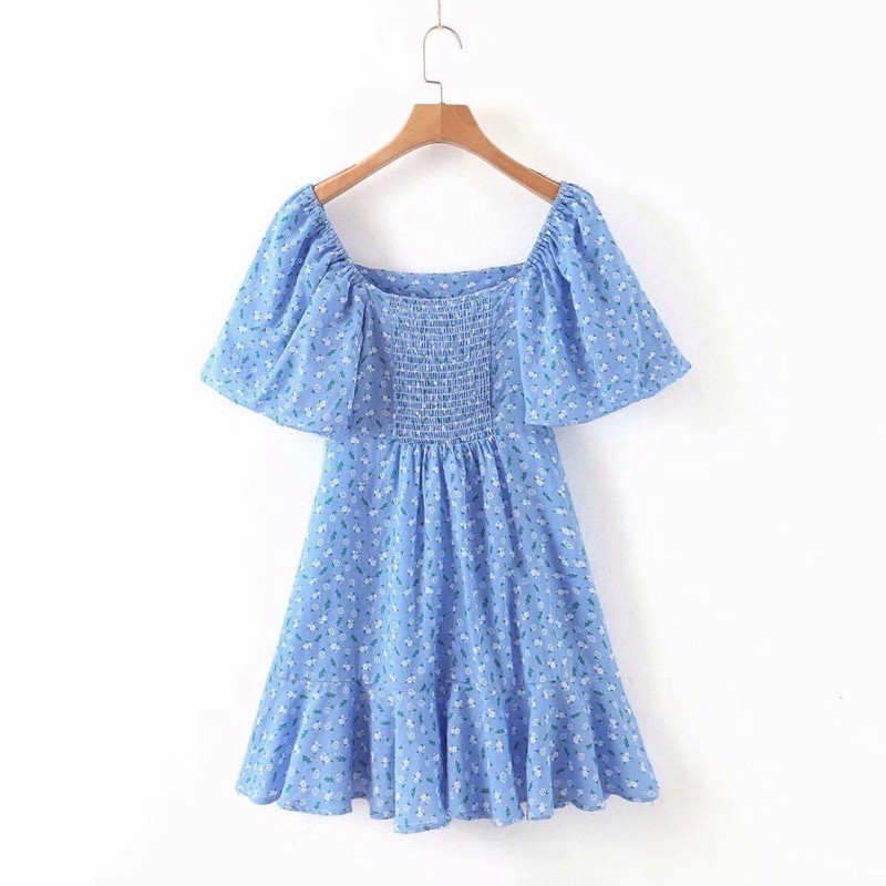 minidress-เดรสสั้นฟ้า-มีซับในตัว-ใส่ได้ทั้งเปิดไหล่และปิดไหล่-จะใส่แบบไหนก็น่ารัก