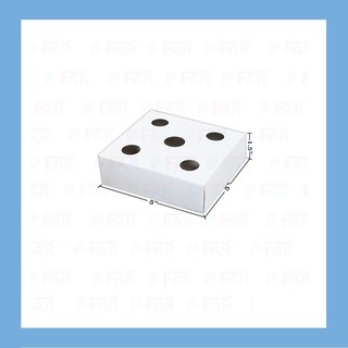 กล่องเค้กชิ้น ขนาด 5x5x1.5 นิ้ว เคลือบ PE (100 ใบ) MS049_INH101