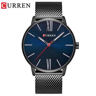 Fashion Golden Men Watch Curren Quartz Watches Full Stainless Steel Band Masculino Simple Wristwatch