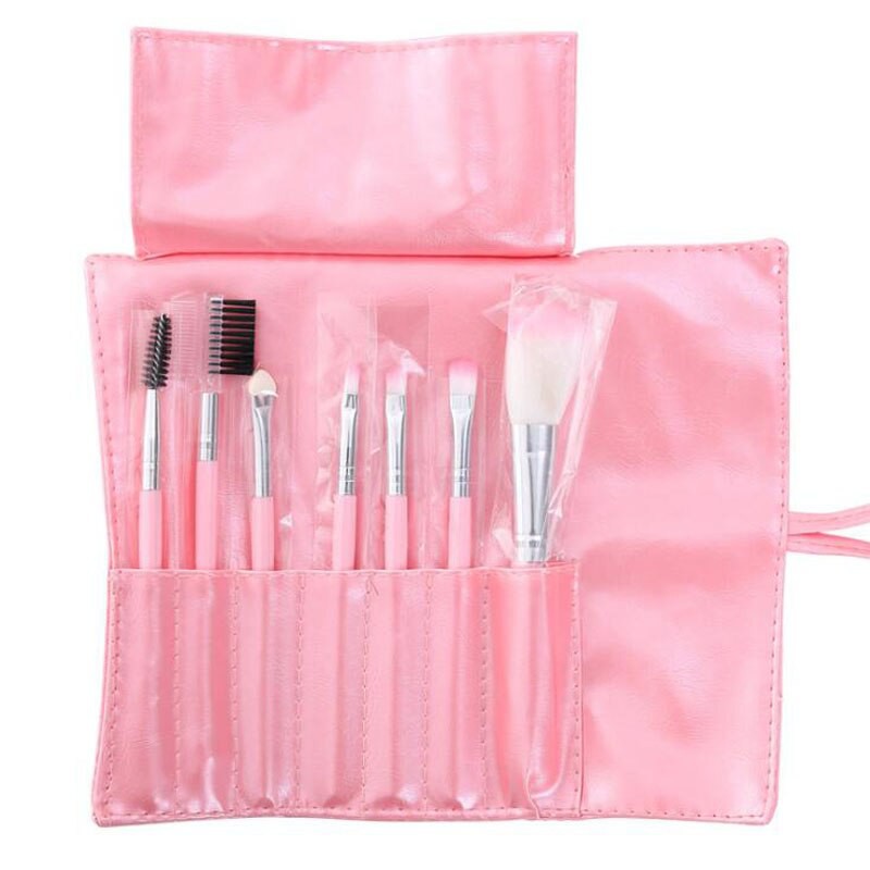 make-up-brush-เซ็ตแปรงแต่งหน้า-7-ชิ้นพร้อมกระเป๋า-สีชมพู