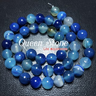 ภาพหน้าปกสินค้าBLUE AGATE อาเกตฟ้า 8 มิล *ขายส่ง* หินนำโชค หินมงคล หินสี หินเส้นยาว ซึ่งคุณอาจชอบราคาและรีวิวของสินค้านี้