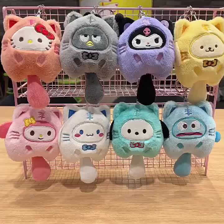 sanrio-พวงกุญแจตุ๊กตานุ่ม-รูปการ์ตูน-cinnamoroll-kuromi-melody-hello-kitty-ของเล่นสําหรับเด็ก