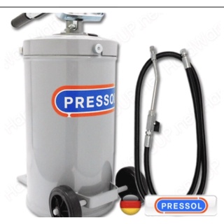 PRESSOL ถังอัดจารบี16 kg มือโยก GP16 ไต้หวัน งานดี เหล็กหนา ใช้งานทนทาน  grease pump