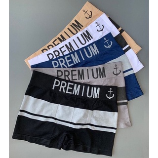 เช็ครีวิวสินค้าBoxer Premium บ๊อกเซอร์กางเกงในชายขาสั้น ผ้านุ่ม  ใส่สบาย ไม่อึดอัด ไร้รอยต่อ**มีซองทุกตัว