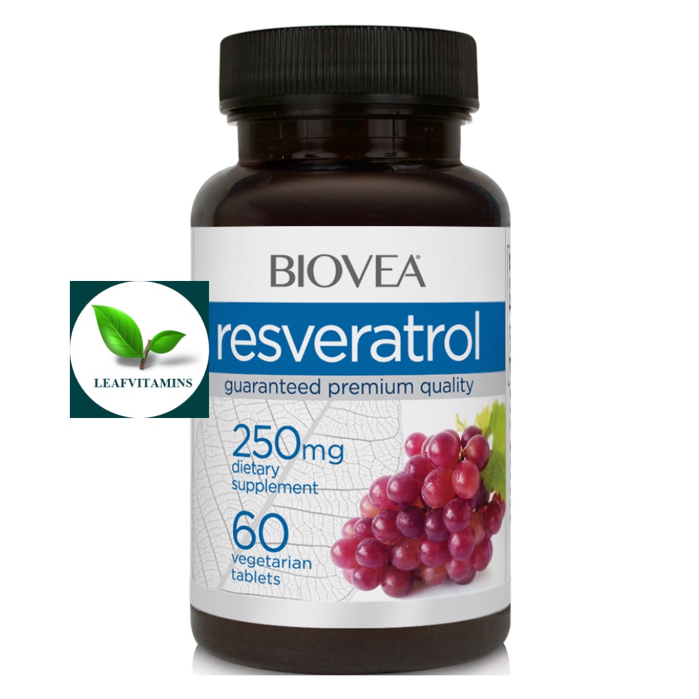 BIOVEA RESVERATROL 250 mg / 60 Vegetarian Tablets | Shopee Thailand