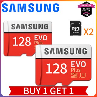 สินค้า 【ซื้อ 1 แถม 1】Samsung Micro SD Cards  Memory card EVO PLUS 32GB/64GB/128GB Class10 แถม Adapter 4.9