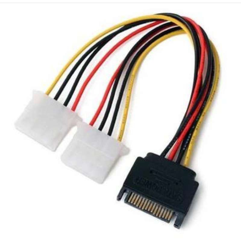 15 Pin SATA Male to 2 IDE Splitter Female Power Cable | Shopee Thailand