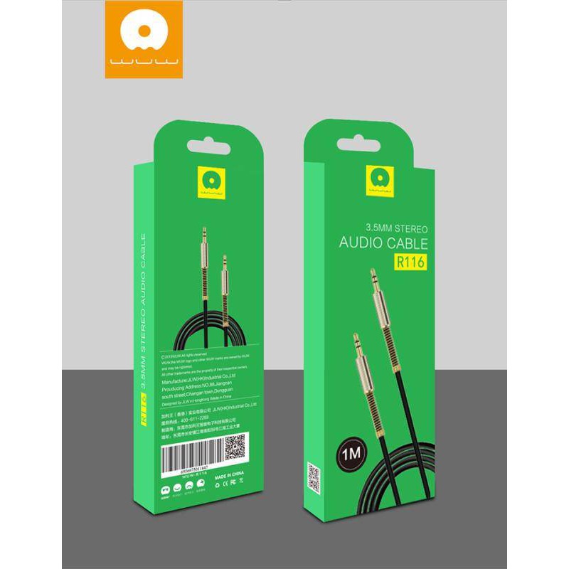 WUW AUX R116 สายสัญญาณเสียง 3.5 มม. | Shopee Thailand
