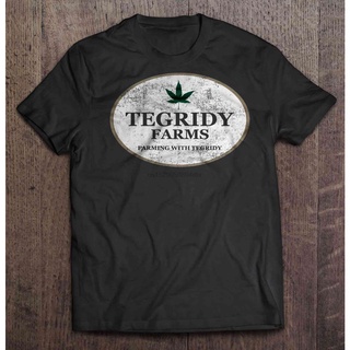 เสื้อยืดโอเวอร์ไซส์เสื้อยืด ลาย Tegridy Farms Farming With Tegridy Version2 สําหรับผู้ชายS-3XL