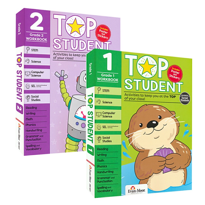 Top Student Workbook for Grade 1 / Grade 2 หนังสือกิจกรรม ป.1 / ป.2 ...