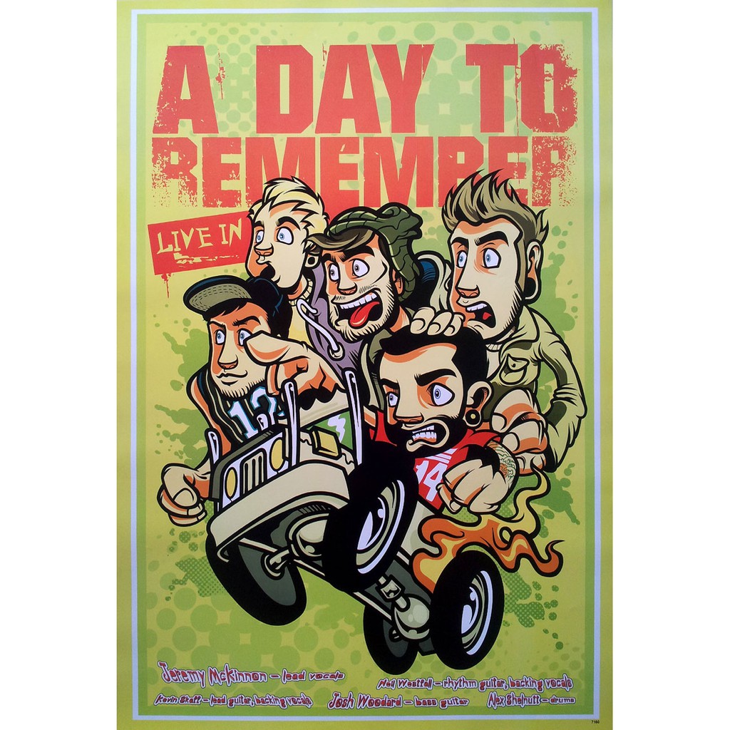 โปสเตอร์-วง-ดนตรี-a-day-to-remember-poster-24-x35-inch-american-rock-pop-punk-hardcore