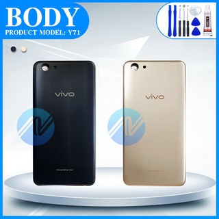 VIVO Y71 อะไหล่บอดี้ เคสกลางพร้อมฝาหลัง Body For vivo y71 อะไหล่มือถือ คุณภาพดี