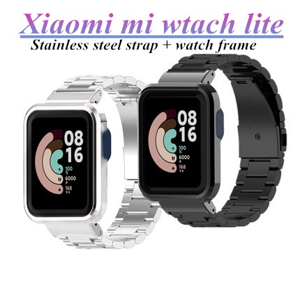 ภาพหน้าปกสินค้าสายนาฬิกาข้อมือ สเตนเลส โลหะ แบบเปลี่ยน สําหรับ Xiaomi Mi Watch Lite Redmi Watch