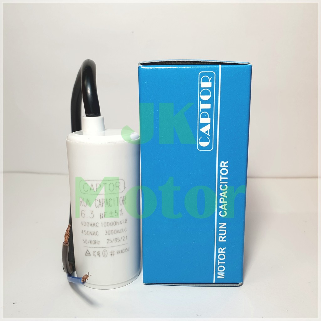 คาปาซิเตอร์รัน Run Capacitor CAPTOR ขนาด 3uF 4uF 5uF 6.3uF 8uF 10uF ...