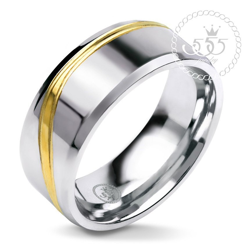 555jewelry-แหวนเรียบ-แหวนดีไซน์-สีสตีลเงิน-ทอง-รุ่น-mnr-349t-b-แหวนเรียบ-ดีไซน์แบบ-unisex-สแตนเลสสตีล