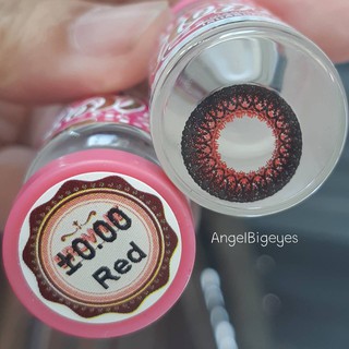 Brownie Red บิ๊กอาย สีแดง แดง เน้นขอบดำ ตัดขอบ ตาโต เปรี้ยว แฟนซี Pretty Doll Contact Lens Bigeyes คอนแทคเลนส์ แฟชั่น