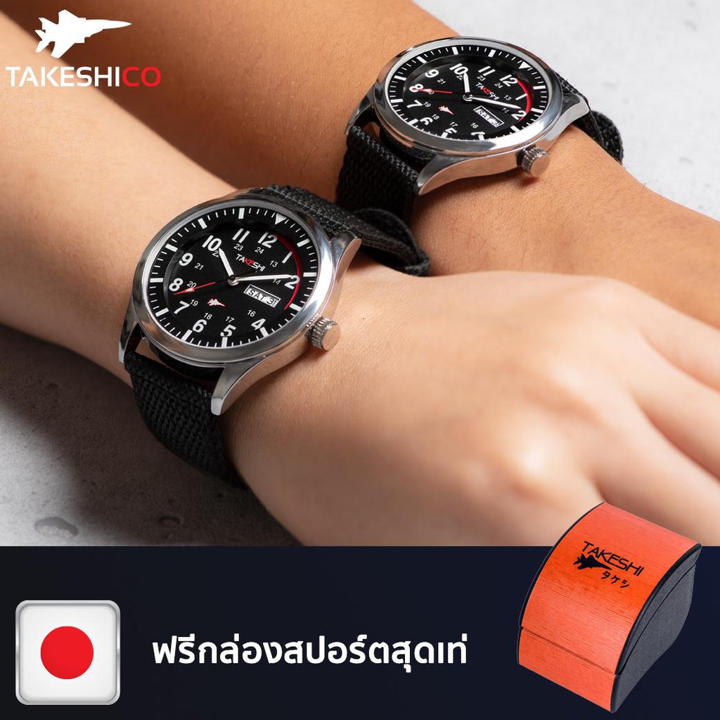 นาฬิกาข้อมือ-นาฬิกาคู่-ผู้ชาย-ผู้หญิง-เครื่องญี่ปุ่น-แฟชั่น-สปอร์ต-เท่-takeshi-tk23xr-sport-watch-นาฬิกา-dot-time