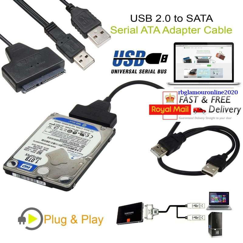 USB 2.0 to Sata Converter Adapter Cable 2TB Shopee Thailand