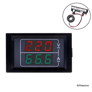 folღ Digital Voltmeter Ammeter AC50-500Amp Voltage Current Volt Amp Meter Amperemeter Indicator Tester