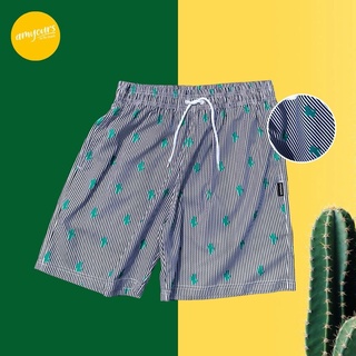 amyours on the beach กางเกงขาสั้นชาย คุณภาพดี ว่ายน้ำ เดินชายหาด รุ่น Mens Summer ลาย Mini Cactus