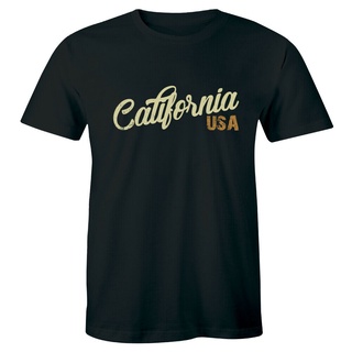 เสื้อยืดผ้าฝ้ายพิมพ์ลายขายดีเสื้อยืด พิมพ์ลาย California City USA Country Bela Fis Holiday สําหรับผู้ชาย