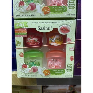 Sasimi moisturizer lip balm set 4ชิ้น