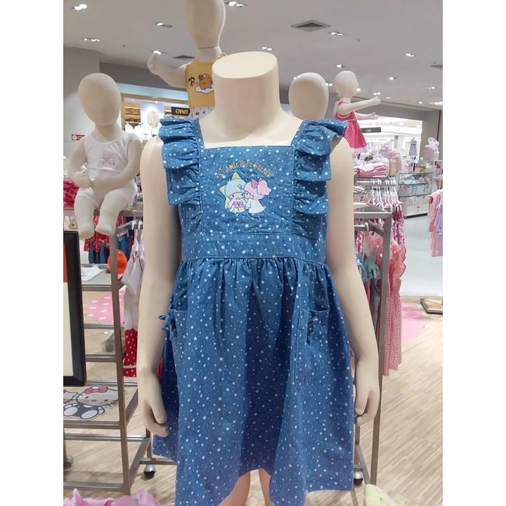 ชุดเดรส-sanrio-แท้-ลดเกือบ-60-ใหม่ป้ายห้อย-size-110-เดรสซานริโอ้-เดรส-little-twin-star