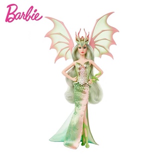 Barbie Signature Mythical Muse Fantasy Dragon Empress Doll GHT44 ตุ๊กตาบาร์บี้ รูปมังกรแฟนตาซี GHT44 พร้อมผมและปีก สีพาสเทล