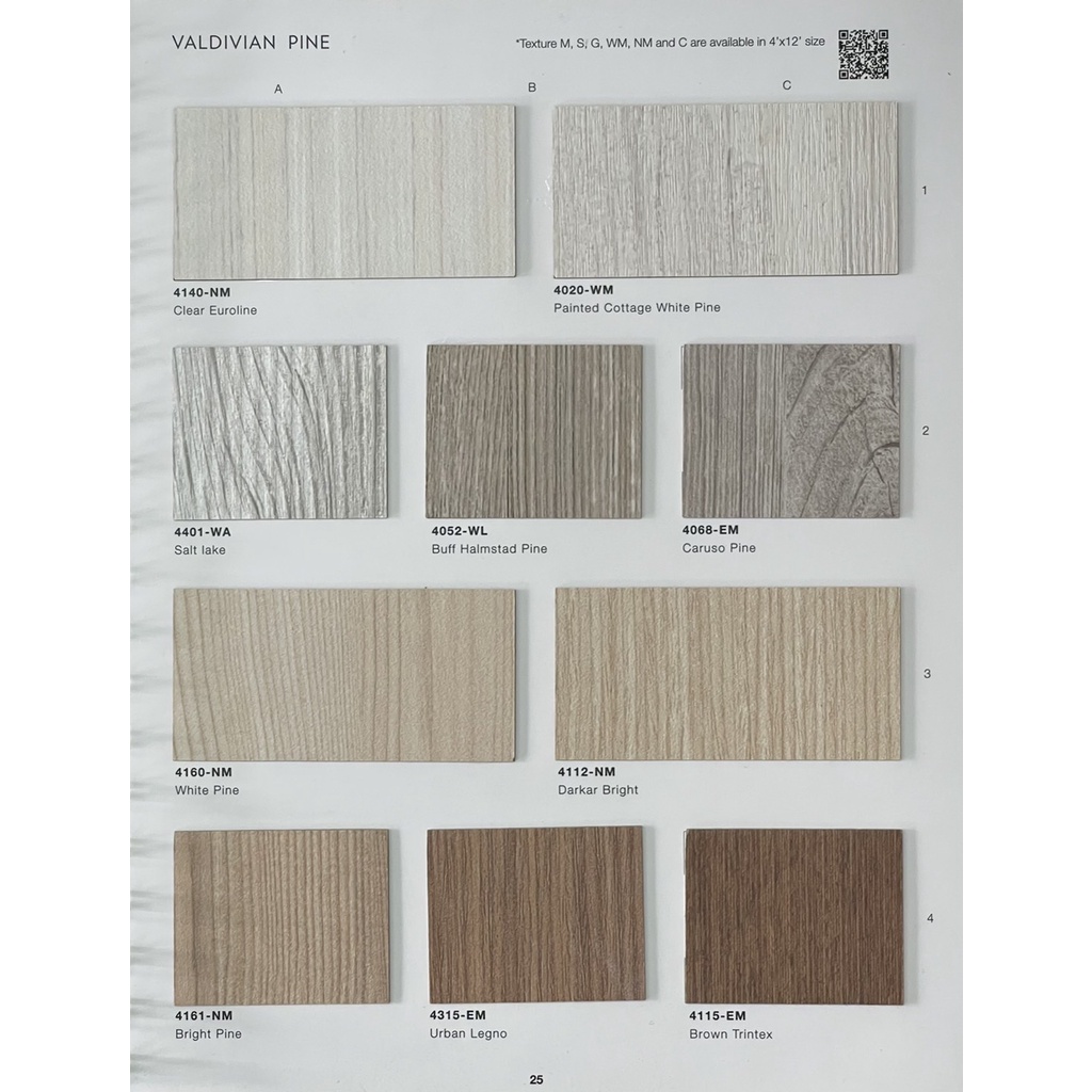 แผ่นลามิเนต Wilsonart ลายไม้ Pine ขนาด 120 x 240 ซม. หนา 0.8 มม. ใช้ ...