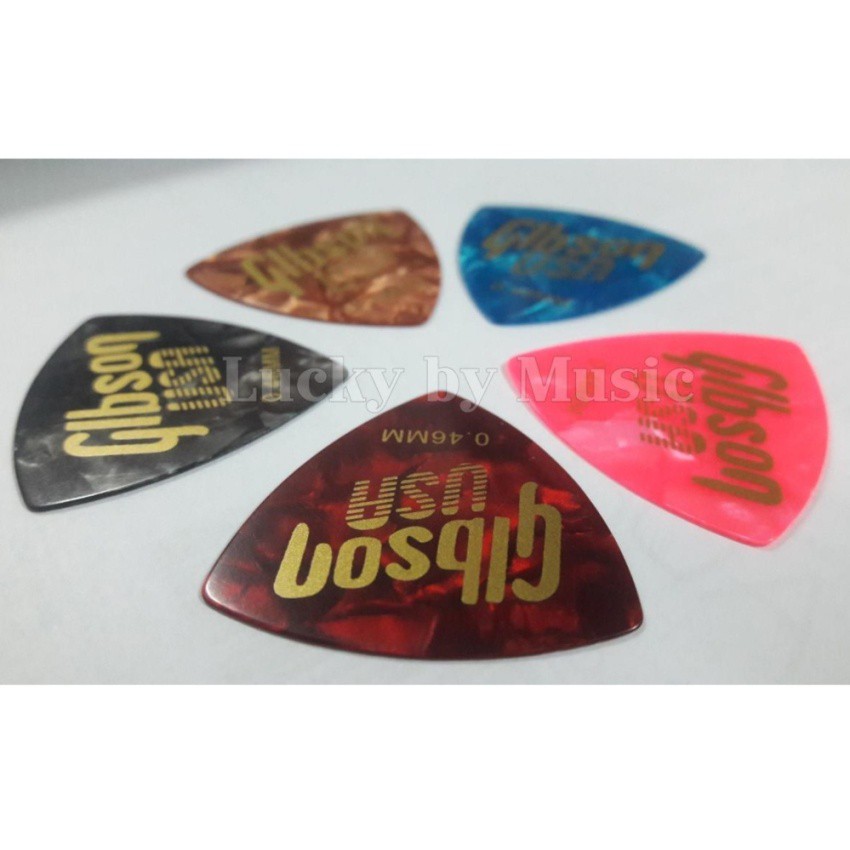 พร้อมส่ง-ปิ๊กกีตาร์-gibson-ขนาด-0-46-mm-อย่างดี-pick-ปิ๊ก-สำหรับกีต้าร์-5-ชิ้น-จัดส่งด่วนทั่วประเทศ