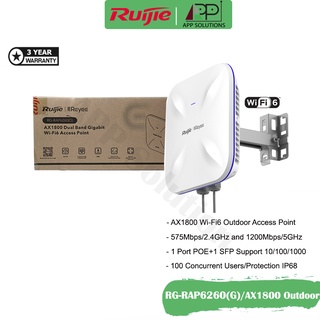 💥1Free1💥REYEE Access Point Outdoor Wi-Fi6 AX1800(อุปกรณ์กระจายสัญญาณ) รุ่นRG-RAP6260G(ประกัน3ปี)