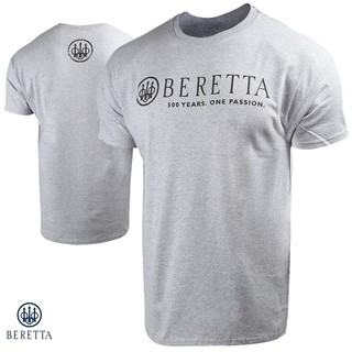 เสื้อยืดสีขาวเสื้อยืดแขนสั้นพิมพ์ลายโลโก้ beretta แฟชั่นฤดูร้อนสําหรับผู้ชาย 500 ปีS-4XL