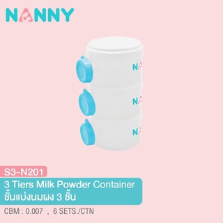 ภาพหน้าปกสินค้าS3-N201 กล่องแบ่งนมผง กระปุกแบ่งนมผง 3 ชั้น Nanny แนนนี่ ซึ่งคุณอาจชอบราคาและรีวิวของสินค้านี้