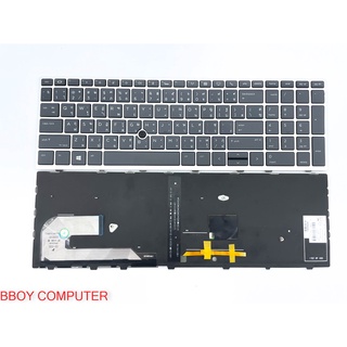 HP Keyboard คีย์บอร์ด ELITEBOOK 850 G5 G6 855 G5 755 G5 ไทย-อังกฤษ มีไฟ backlite