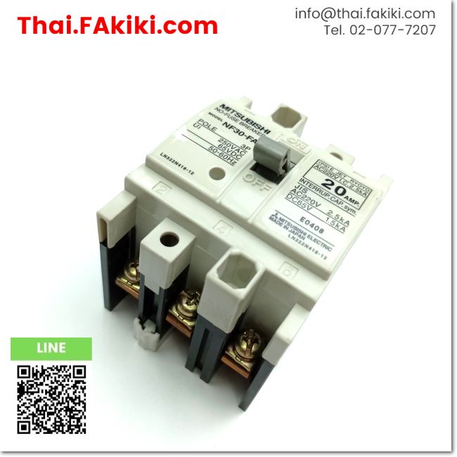 พร้อมส่ง-d-used-nf30-fa-no-fuse-breaker-เบรกเกอร์โนฟิวส์-สเปค-3p-20a-mitsubishi-66-002-642