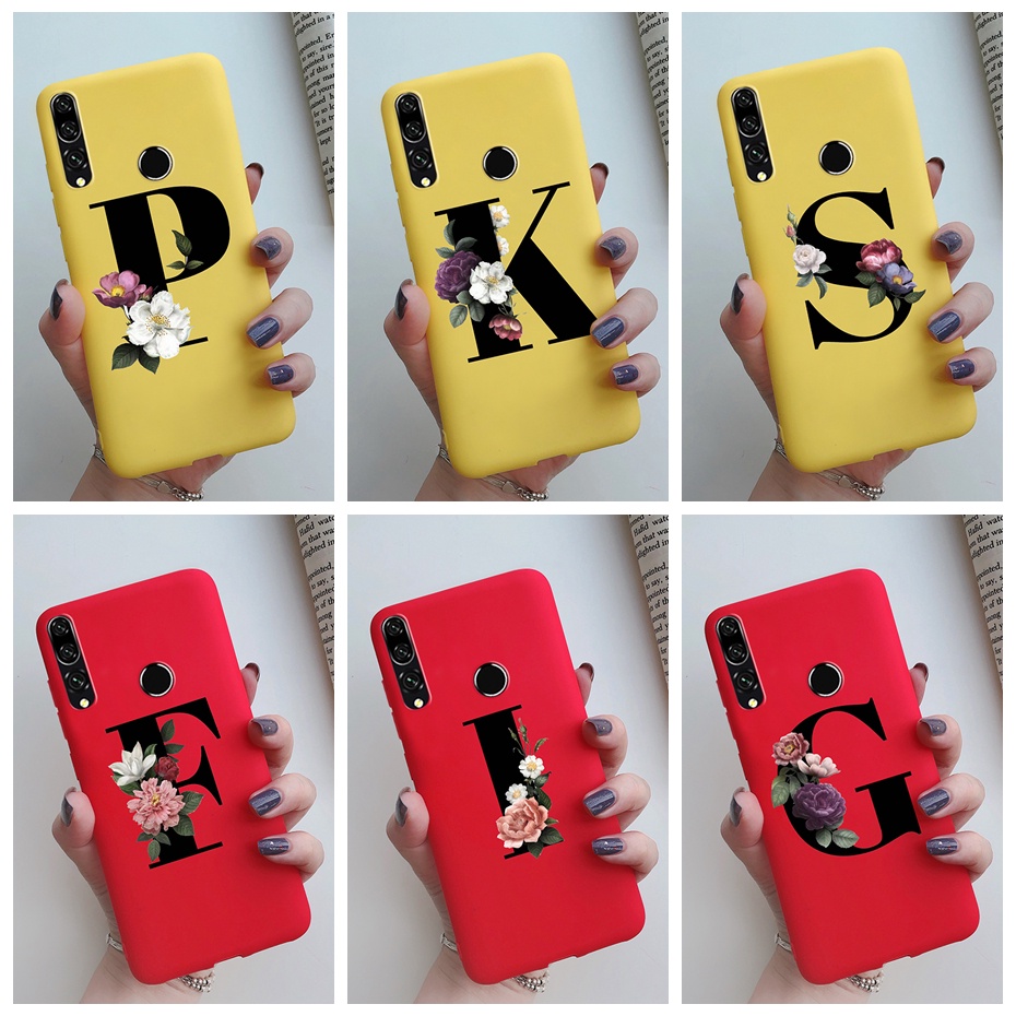 เคส-huawei-y9-prime-2019-stk-lx3-l22-l21-ตัวอักษรโมโนแกรม-ดอกไม้-กันกระแทก-ซิลิโคน-เคสโทรศัพท์-เคสนิ่ม