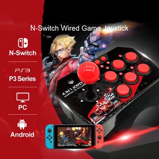 Cancer309 จอยสติ๊กเล่นเกม แบบใช้สาย อุปกรณ์เสริม สําหรับ Switch Pc Ps3