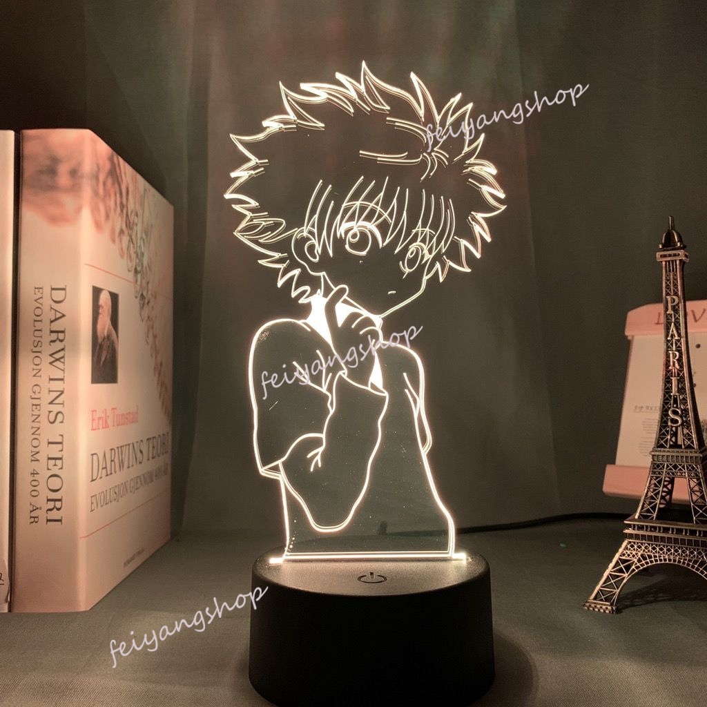 โคมไฟกลางคืน-led-อะคริลิค-ลายอนิเมะ-hunter-x-hunter-killua-3d-สําหรับตกแต่งห้องนอน-ของขวัญวันเกิด