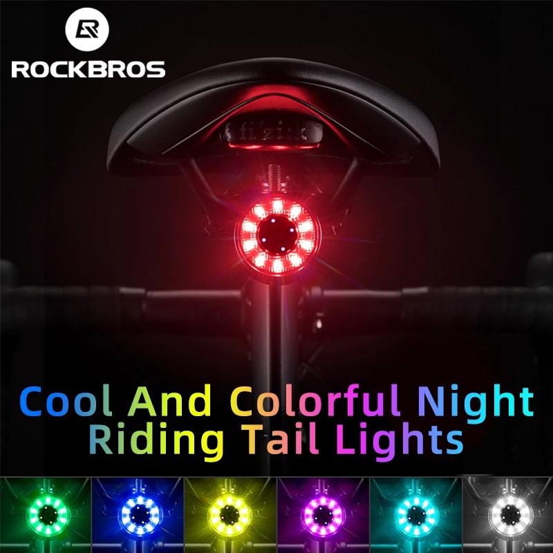 rockbros-ไฟท้ายจักรยาน-led-ชาร์จ-usb-หลายสี