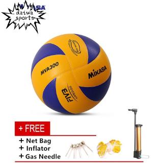 Mikasa MVA300 วอลเลย์บอลแท้ สำหรับการฝึก ขนาด 5 ฟรี ที่ปั๊มลม